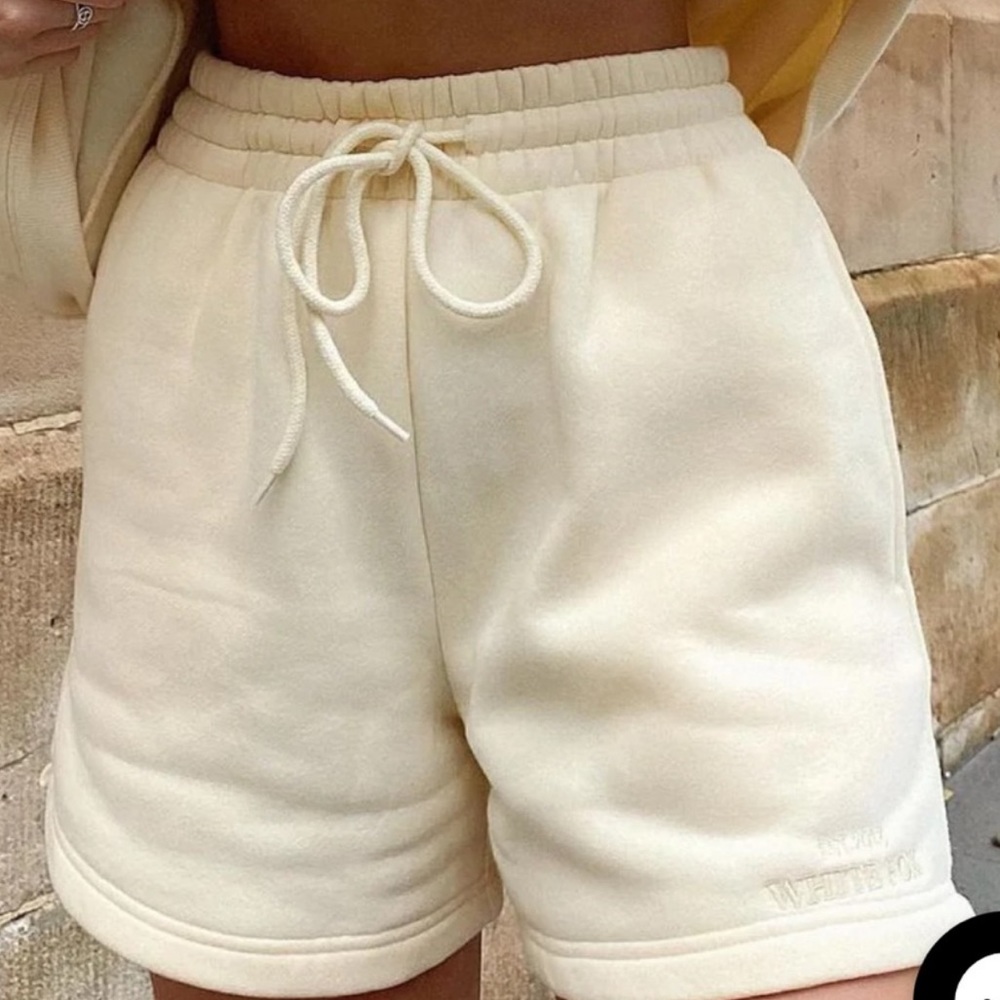 white fox yellow shorts